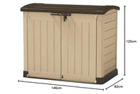 Image 12 of Keter Store It Arc Outdoor Garden Shed, 1200 Litres, Taupe/Beige