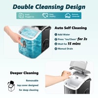 Image 4 of EUHOMY Nugget Ice Maker, Chewable Pellet Ice Machine with Handle, Ready in 6 Mins, 15.5kg/24H