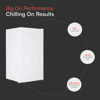 Image 5 of Cookology UCIF93WH Freestanding under counter Fridge in White - 93 Litre Capacity