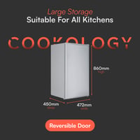 Image 6 of Cookology UCIF93BK Freestanding under counter Fridge in Silver - 93 Litre Capacity