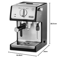 Image 8 of De'Longhi ECP35.31Traditional Barista Pump Espresso Machine, Coffee and Cappuccino Maker, Black