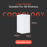Image 7 of Cookology UCIF93WH Freestanding under counter Fridge in White - 93 Litre Capacity