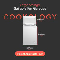 Image 5 of Cookology CCFZ99WH Freestanding Chest Freezer in White - 99 Litre Capacity - Suitable for Outbuil...