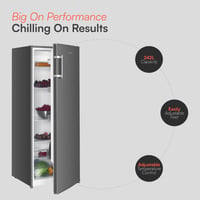 Image 6 of Cookology CTFR240IX Tall Freestanding Larder Fridge 240 Litre, 143cm High and 55cm