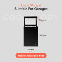 Image 5 of Cookology CCFZ99BK Freestanding Chest Freezer in Black - 99 Litre Capacity - For Kitchens