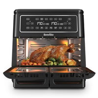 Image 1 of Breville Halo Flexi Air Fryer Digital Dual Air Fryer Oven 11L: Serves 10+ People FryBakeGrillRoas...