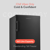 Image 5 of Cookology CTFZ160BK Tall Freestanding Freezer - Upright Freezer with 160 Litre Capacity