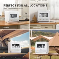 Image 5 of COMFEE' Table Top Dishwasher, Mini Countertop Dishwasher with 6+3 Programs, Steam Wash