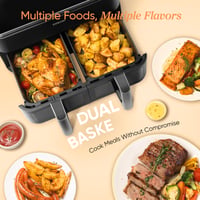 Image 10 of COSORI Dual Air Fryer, 8.5L Family Size, 8-In-1, Air Fry, Roast, Bake, Reheat, Dehydrate, Grill