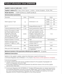 Image 2 of COMFEE' Freestanding Dishwasher CDWPF1201PB-UK 60cm Width, Full Size Dishwasher with 12 place set...