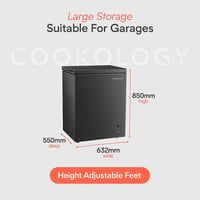 Image 6 of Cookology CCFZ142BK Freestanding Chest Freezer in Black - 142 Litre Capacity