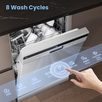 Image 4 of COMFEE' Freestanding Dishwasher FD1435E-X with 14 place settings, Full Size, Whisper Quiet 44dB