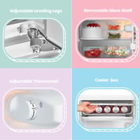 Image 5 of COMFEE' RCD93WH2(E) Under Counter Fridge, 93L Small Fridge with Cooler Box, Interior Light