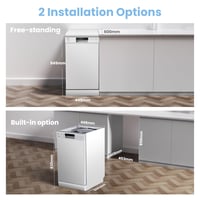 Image 4 of COMFEE' Freestanding Dishwasher CDWEF1034BW-UK 45cm Width, Slimline Dishwasher with 10 place sett...