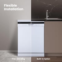 Image 5 of COMFEE' Freestanding Dishwasher FD1435E-W with 14 place settings, Full Size, 44dB, Wide LED Display