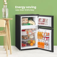 Image 6 of COMFEE' RCT87BL2(E) Under Counter Fridge Freezer, 87L Double Door Small Fridge Freezer with Light
