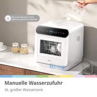 Image 8 of COMFEE' Table Top Dishwasher 7+3 Programs Mini Tabletop Dishwasher No Plumbing, 6L Built-in Water...
