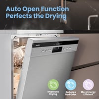 Image 6 of COMFEE' Freestanding Dishwasher FD1435E-X with 14 place settings, Full Size, Whisper Quiet 44dB