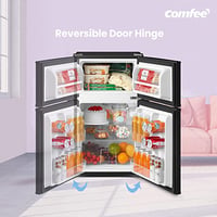 Image 7 of COMFEE' RCT87BL2(E) Under Counter Fridge Freezer, 87L Double Door Small Fridge Freezer with Light