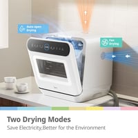 Image 9 of COMFEE' Table Top Dishwasher 7+3 Programs Mini Tabletop Dishwasher No Plumbing, 6L Built-in Water...