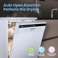 Image 6 of COMFEE' Freestanding Dishwasher FD1435E-W with 14 place settings, Full Size, 44dB, Wide LED Display