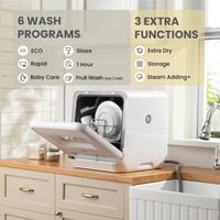 Image 11 of COMFEE' Table Top Dishwasher, Mini Countertop Dishwasher with 6+3 Programs, Steam Wash