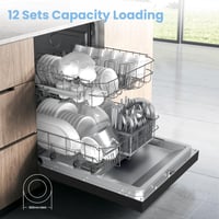 Image 8 of COMFEE' Freestanding Dishwasher CDWPF1201PB-UK 60cm Width, Full Size Dishwasher with 12 place set...