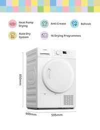 Image 10 of COMFEE' Freestanding Heat Pump Tumble Dryer,8kg Front Load, A+ Class, 16 Programmes