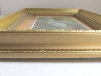 Image 17 of The Love Story by Emanuel Phillips Fox, Vintage Art Print in Chunky Gilt Frame, Woman in Hammock