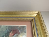 Image 9 of The Love Story by Emanuel Phillips Fox, Vintage Art Print in Chunky Gilt Frame, Woman in Hammock