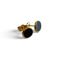 Image 1 of Boucles d'oreilles puces , modèle MARIE , Noir