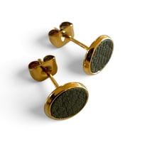 Image 2 of Boucles d'oreilles puces , modèle MARIE , Kaki