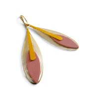 Image 1 of Boucles d'oreilles , modèle JADE , Bois de rose 