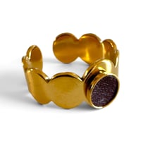 Image 1 of Bague fine, cuir, Bordeaux