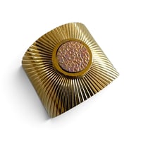 Image 3 of Bague striée, cuir, Pêche holographique