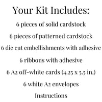Image 2 of Fall Floral Card Making Kit for Adults to DIY 6 Autumn Greeting Cards