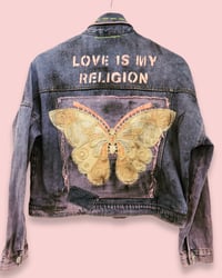 Image 2 of BUTTERFLY VINTAGE DENIM JACKET | UNISEX | UPCYCLED