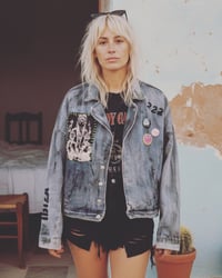 Image 1 of BUTTERFLY VINTAGE DENIM JACKET | UNISEX | UPCYCLED