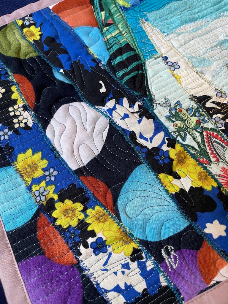 Smells Like Vacation - Goose Textile Wall Art, Colorful Bird Decor, 28x60cm Image 9