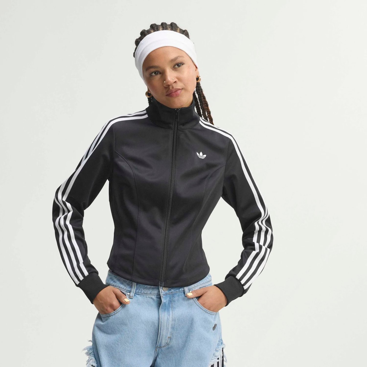 Image of ADIDAS FIREBIRD CORSET TRACK TOP BLACK