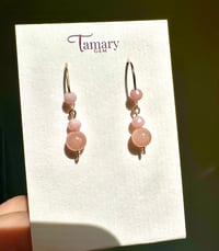 Image 4 of Opal & Moonstone Gemstone Earrings, 14k Gold-Filled