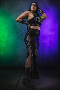 Image 2 of S/M Lace Up maxi skirt