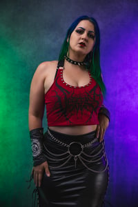 Image 2 of S/M Vesseles Halter Crop Top