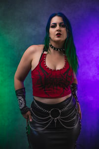 Image 9 of S/M Vesseles Halter Crop Top