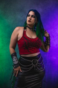 Image 1 of S/M Vesseles Halter Crop Top