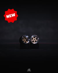 Image 1 of STERN FACE II - Staggered Forged Alloy 1/64 Wheels + Ultra-Thin Tires