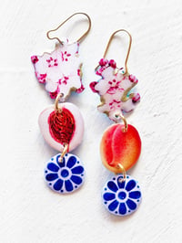 Image 1 of ‘apricot blush’ – wild fruits gold earring dangles