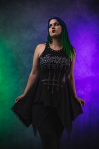Image 2 of S/M Behemoth Flowy Tunic Top