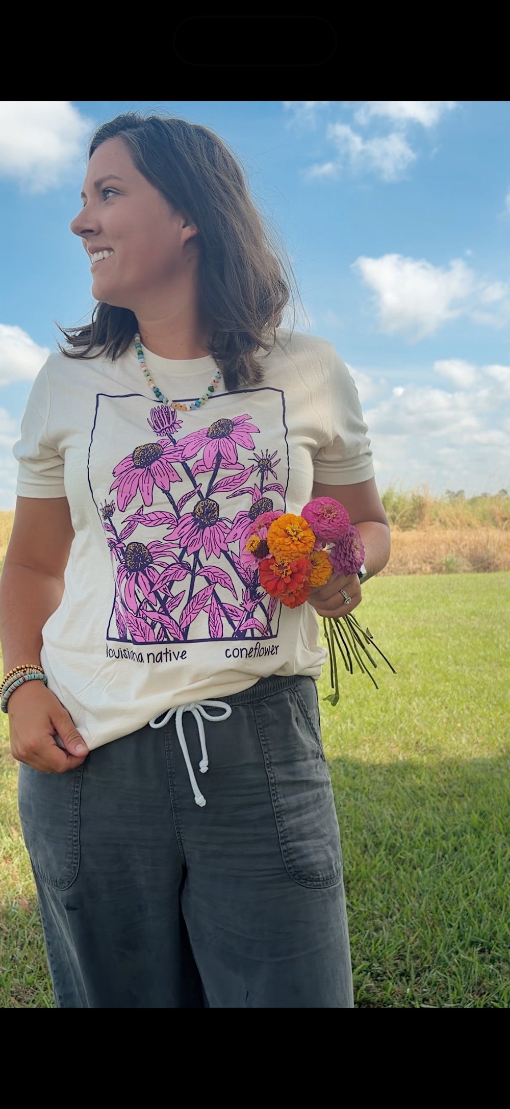 Image of Adult Coneflower Short Sleeve Tee 