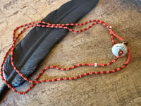 Image 3 of Ancient Naga Shell and seed beads strand necklace 